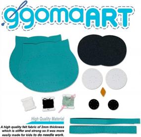 img 1 attached to GgomaART Sewing Kit For Kids DIY Art Craft Hand Stitch Play Set Has Safety Needle Thread Harmless Felt Cloth Button Instruction For Beginner Young And Little Girl Boy - OWL