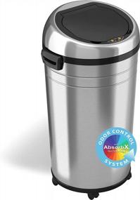 img 4 attached to ITouchless Glide 23 Gallon Sensor Trash Can With Wheels And Odor Control System - 87 Liter Automatic Bin For Kitchen And Office (Battery Or AC Adapter Powered) - Stainless Steel (23 Gal)