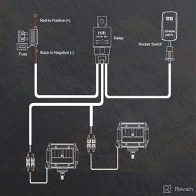 img 1 attached to 🚗 Auto Power Plus Light Bar Wiring Harness with 5 Pin Rocker Switch - 300W, 12V, 30A Fuse, 40A Relay - Universal Nylon 2 Lead Wiring Harness Kit for Work Light, Off Road Driving, Fog Lights - Ideal for Boat Trucks, ATV, UTV
