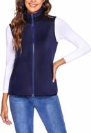 women's sleeveless fleece vest with stand collar and zipper - ideal for running, hiking, and golf - lightweight and comfortable by pinspark logo