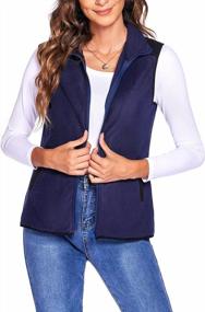 img 2 attached to Women'S Sleeveless Fleece Vest With Stand Collar And Zipper - Ideal For Running, Hiking, And Golf - Lightweight And Comfortable By Pinspark