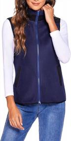 img 3 attached to Women'S Sleeveless Fleece Vest With Stand Collar And Zipper - Ideal For Running, Hiking, And Golf - Lightweight And Comfortable By Pinspark