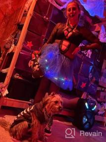 img 7 attached to Женская 5-слойная светодиодная неоновая юбка-пачка со светодиодной подсветкой для вечеринок и танцев