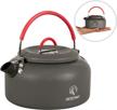redcamp aluminum camping kettle - lightweight tea and coffee pot with carrying bag, available in 0.8l, 0.9l, and 1.4l sizes for outdoor adventures logo