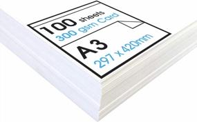 img 4 attached to Artway Studio White Cardstock - 300Gsm (110Lbs / 375 Micron) - A3 Size (11.7 X 16.5 Inches) - Pack Of 100 Sheets