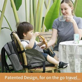 img 3 attached to Waterproof Baby Travel Booster Seat Backpack with Diaper Bag – Easy Clean Portable Toddler Feeding Cushion for Dining Table (Booster Seat & Backpack)