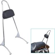 🔧 dsisimo chrome detachable 20" tall sissy bar with backrest pad | compatible for 2004-2022 sportster xl 883 1200 xl models | passenger backrest optimization логотип