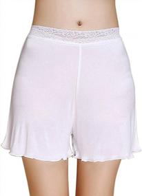 img 4 attached to Comfortable And Stylish Zylioo Mulberry Silk Lace Slip Shorts - Perfect For Everyday Wear