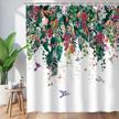 beautiful livilan bird & floral shower curtain - 72"w x 72"h with hooks! logo