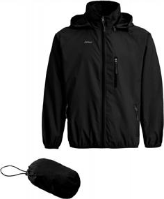 img 4 attached to Оставайтесь сухими и комфортными в легкой водонепроницаемой куртке-ветровке Spmor для мужчин