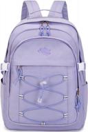 stylish purple school backpack for teens and college students: lightweight and water-resistant mygreen daypack logo