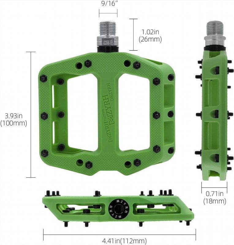 MZYRH Mountain Bike Pedal Lightweight Non Slip Nylon Fiber Pedals with 3 Sealed Bearings Perfect for Road BMX MTB Review