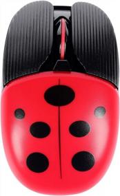 img 4 attached to CHUYI Wireless Rechargeable Quiet Mouse Cute Ladybug Pattern Portable Travel Mute Mouse 1600 DPI Novelty Optical Silent Cordless Office Mice For Computer Laptop PC Gift (Red)