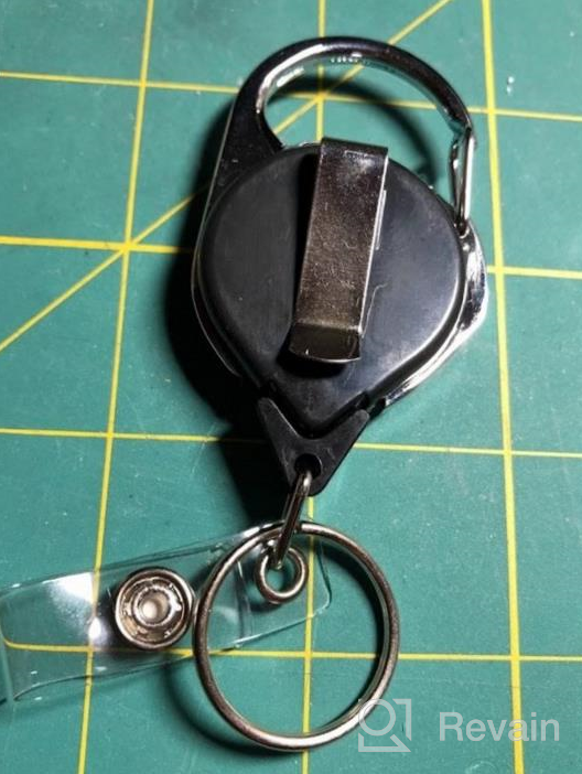 img 1 attached to 4-Pack Heavy Duty Retractable Key Chain Badge Holder Reels With Plastic Belt Clip - Ideal For Business Cards, ID Cards, And Key Chains review by Tony Beale