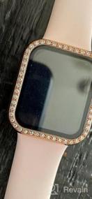 img 6 attached to Полупрозрачный красочный чехол Bling для Apple Watch Band со встроенной защитной пленкой из закаленного стекла и защитной рамкой-бампером для IWatch SE Series 6/5/4, размер 40 мм от Secbolt