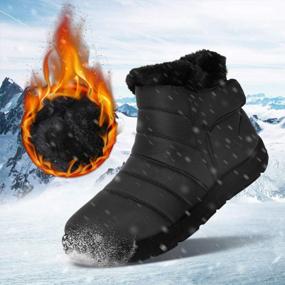 img 3 attached to Women'S Winter Warm Snow Boots, Fur Lined Ankle Waterproof Shoes