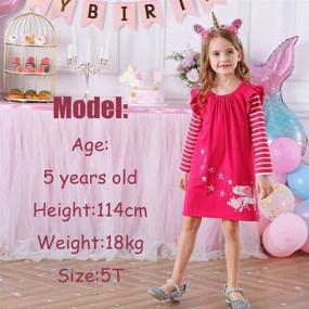 img 3 attached to ❄️ Winter Wonders: VIKITA Little Sleeve Dresses for Girls' Clothing