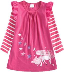 img 4 attached to ❄️ Winter Wonders: VIKITA Little Sleeve Dresses for Girls' Clothing