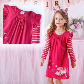 img 2 attached to ❄️ Winter Wonders: VIKITA Little Sleeve Dresses for Girls' Clothing