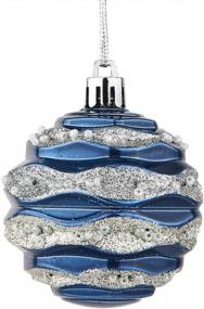img 1 attached to 30Ct 60Mm Синие и серебряные рождественские украшения - Небьющийся пластиковый декоративный рождественский набор