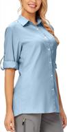 женская рубашка с длинным рукавом для рыбалки с защитой от солнца upf 50+, быстросохнущая походная одежда spf для сафари для женщин - seo optimized логотип