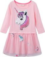 🧜 mermaid unicorn rainbow dresses for hh family girls' clothing logo