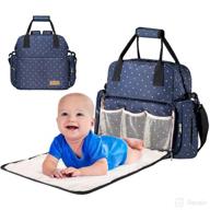 🎒 spacious waterproof diaper bag backpack with changing mat - blue by monlovage logo
