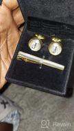 картинка 1 прикреплена к отзыву 👔 LOLIAS Cufflinks Alphabet Collection: Elevate Your Style with Classy Business and Wedding Accessories for Men - Cuff Links, Shirt Studs & Tie Clips от Mark Quarterman