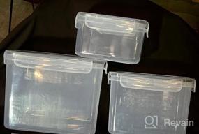 img 5 attached to Organize And Store With MDHAND Kitchen Plastic Food Containers - Airtight And Leak-Proof For Meal Prep And Leftovers, Microwave Safe And Reusable - 3 Pack With Lids Included