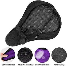 img 3 attached to 🚲 Extra Soft Gel Bike Seat Cover - Enhanced Bicycle Seat Cushion with Water and Dust Resistant Cover for Optimal Comfort and Protection