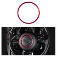 🔴 upgrade your audi's interior with lecart red steering wheel emblem logo cover sticker логотип