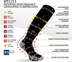 img 3 attached to Мужские запатентованные градуированные компрессионные носки Vitalsox