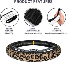 img 1 attached to ZTHLL Leopard Print Steering Wheel Cover For Women Girls