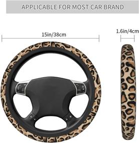img 2 attached to ZTHLL Leopard Print Steering Wheel Cover For Women Girls