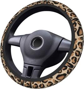 img 3 attached to ZTHLL Leopard Print Steering Wheel Cover For Women Girls