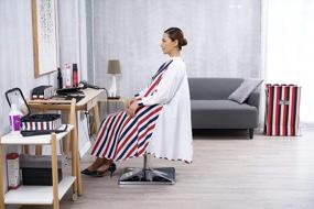 img 2 attached to Red White & Blue Professional Salon Haircut Apron Cape With Sleeve - SMARTHAIR C006183D