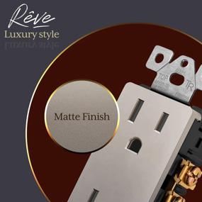 img 3 attached to ENERLITES Rêve Collection Luxury Decorator Receptacle, Child Safe Tamper-Resistant Wall Outlet, Matte Finish, Residential Grade, Self-Grounding,2-Pole,3-Wire, 15A 125V, UL Listed, R61501-TR-NK, Nickel
