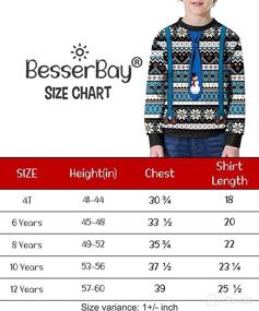 img 1 attached to Kids Christmas Ugly Sweatshirt Xmas Long Sleeve Funny Shirt 4-12 Years by BesserBay