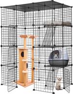 🐱 versatile, foldable large cat cage - ideal for multiple pets: cats, guinea pigs, turtles, hamsters, ferrets & more! logo