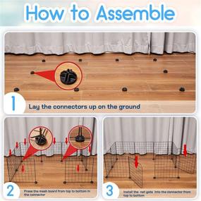 img 1 attached to 🐱 Versatile, Foldable Large Cat Cage - Ideal for Multiple Pets: Cats, Guinea Pigs, Turtles, Hamsters, Ferrets & More!