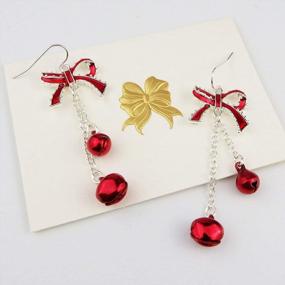 img 3 attached to Accessorize In Style With Christmas Red Bow Knot Piercing Earrings - Perfect Holiday Gift For Women And Girls