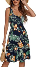 img 2 attached to FENSACE Hawaiian Summer Sundress Floral 81 Women's Clothing in Swimsuits & Cover Ups