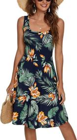 img 3 attached to FENSACE Hawaiian Summer Sundress Floral 81 Women's Clothing in Swimsuits & Cover Ups