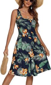 img 4 attached to FENSACE Hawaiian Summer Sundress Floral 81 Women's Clothing in Swimsuits & Cover Ups