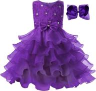 🌸 stylish and adorable: jerrisapparel flower ruffle sleeveless princess dresses for girls logo