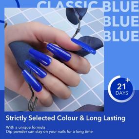 img 2 attached to Aokitec Dip Powder Pro Collection: Classic Blue, Odor-Free, Long-Lasting Nail Art For Home & Salon Use