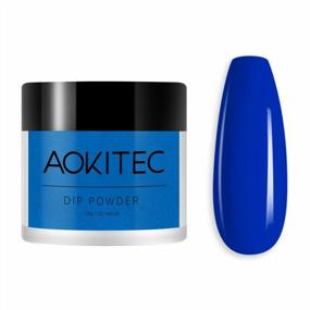 img 4 attached to Aokitec Dip Powder Pro Collection: Classic Blue, Odor-Free, Long-Lasting Nail Art For Home & Salon Use