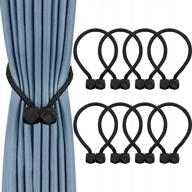 8pc magnetic curtain tiebacks, european style drapery holdback holder for window drapes - no tools required christmas home decor logo