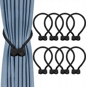 img 4 attached to 8PC Magnetic Curtain Tiebacks, European Style Drapery Holdback Holder For Window Drapes - No Tools Required Christmas Home Decor