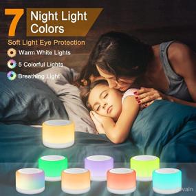 img 1 attached to 🧘 32 High Fidelity Soothing Sounds & 7 Colors Night Light - White Noise Machine for Sleeping Baby Adults, winshine Sound Machine with Timer Feature, Headphones Jack - Sleep Noise Maker with Kids Night Light